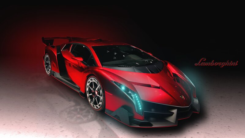 Red Lamborghini sports car