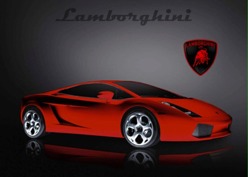 Red Lamborghini sports car