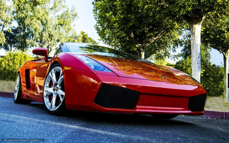 Red Lamborghini sports car