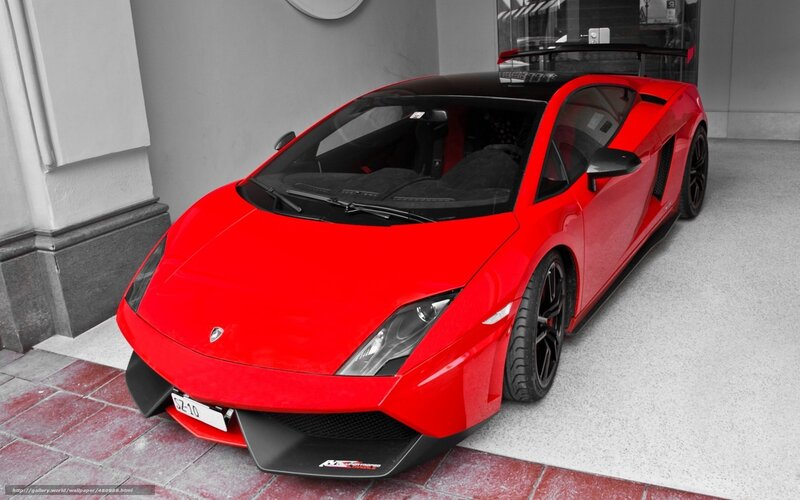 Red Lamborghini sports car