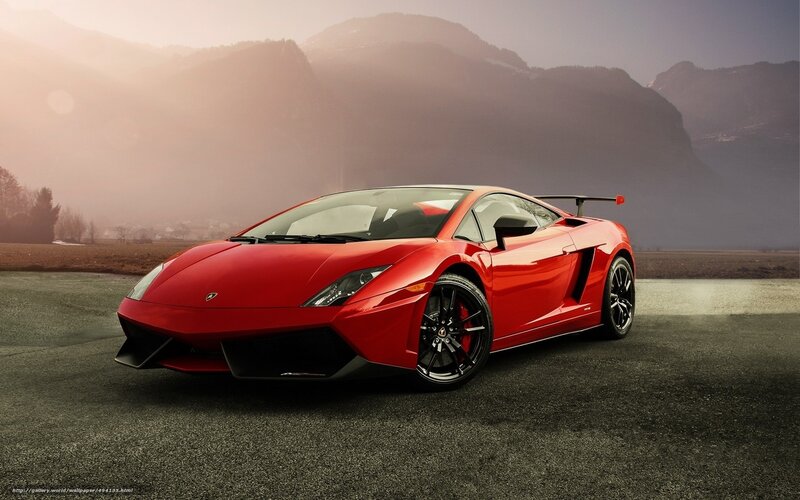 Red Lamborghini sports car