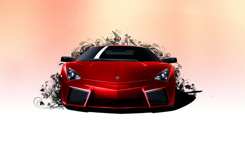 Red Lamborghini sports car