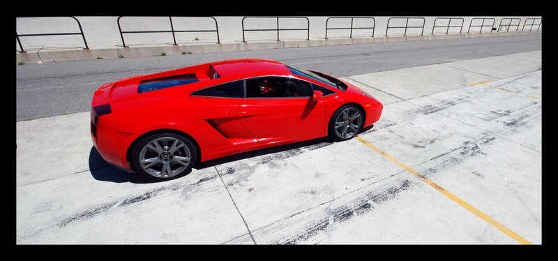 Red Lamborghini sports car
