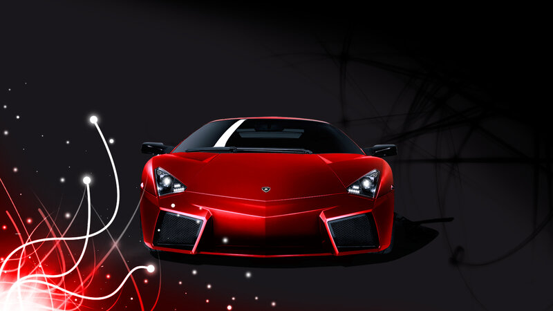 Red Lamborghini sports car