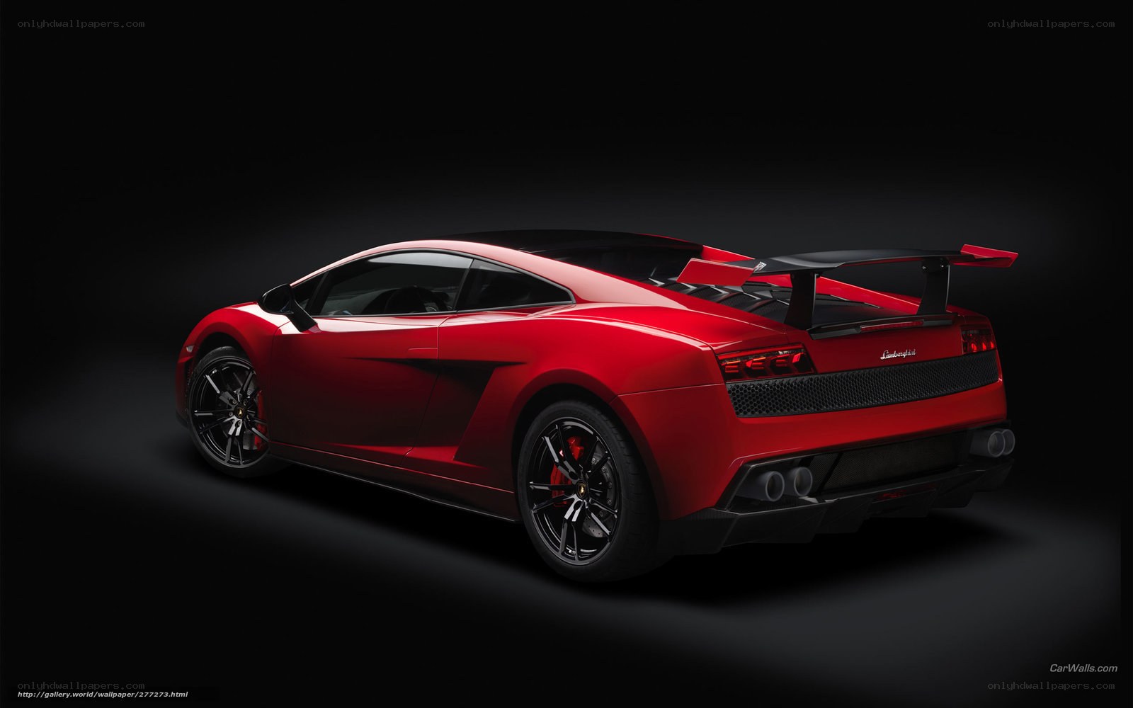 Red Lamborghini sports car