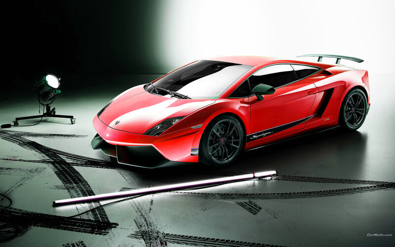 Red Lamborghini sports car