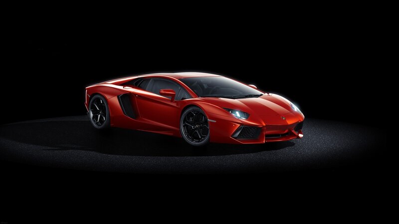 Red Lamborghini sports car