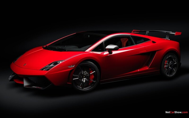 Red Lamborghini sports car