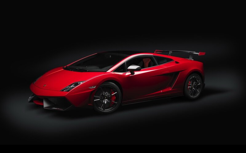 Red Lamborghini sports car