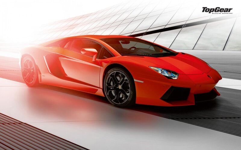 Red Lamborghini sports car