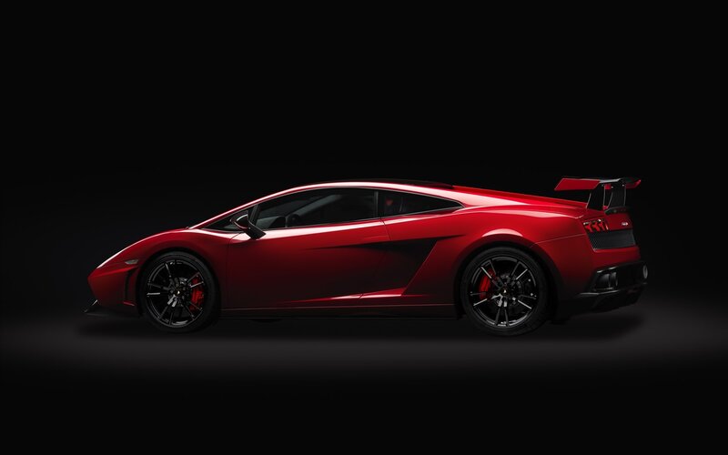 Red Lamborghini sports car