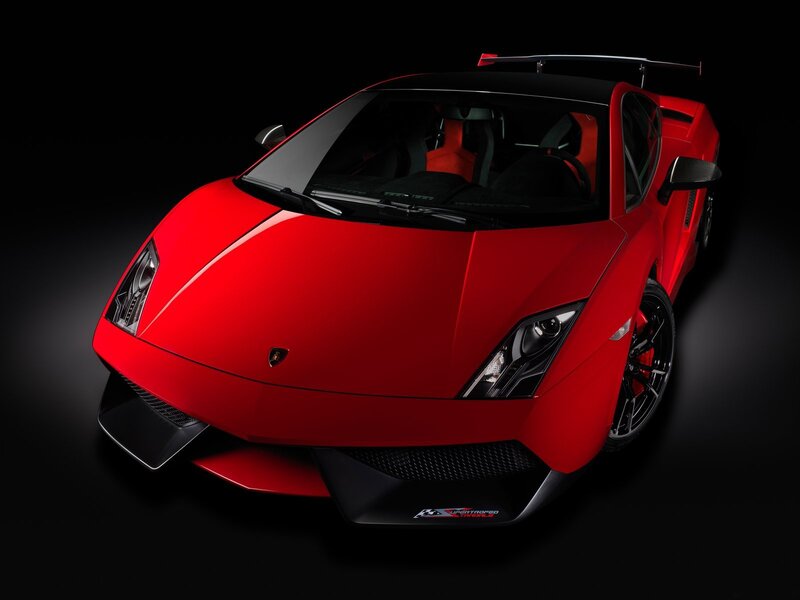 Red Lamborghini sports car