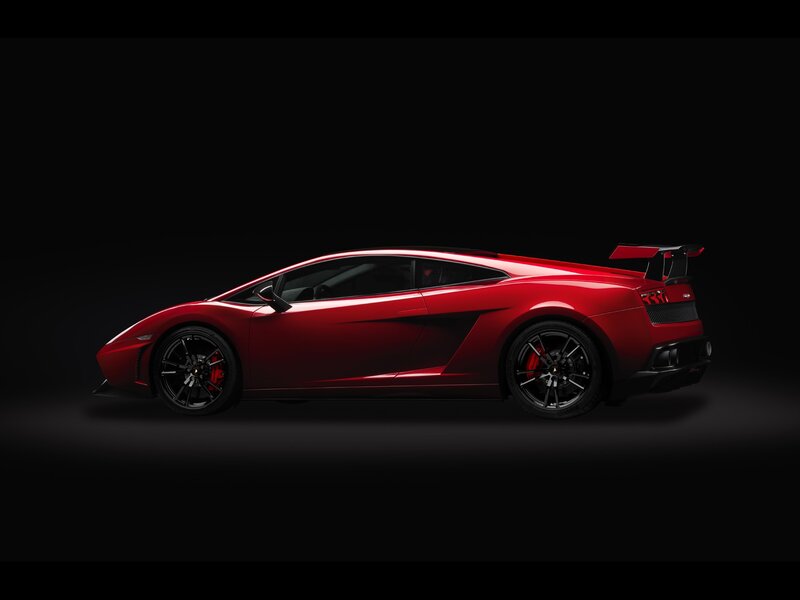 Red Lamborghini sports car