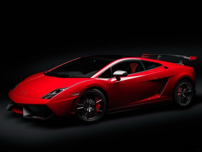 Red Lamborghini sports car