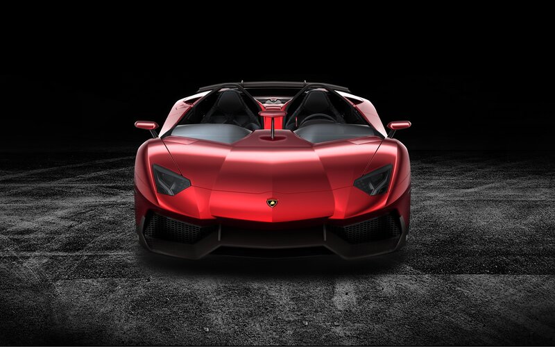 Red Lamborghini sports car