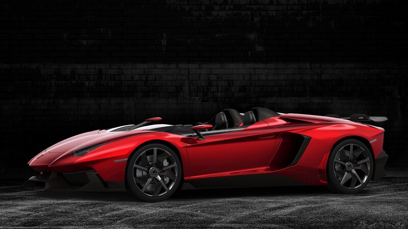 Red Lamborghini sports car