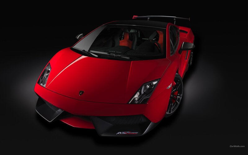 Red Lamborghini sports car