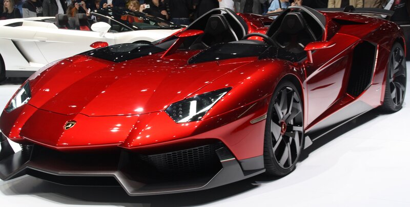 Red Lamborghini sports car