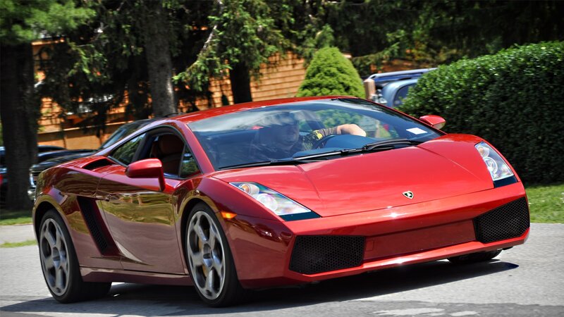 Red Lamborghini sports car