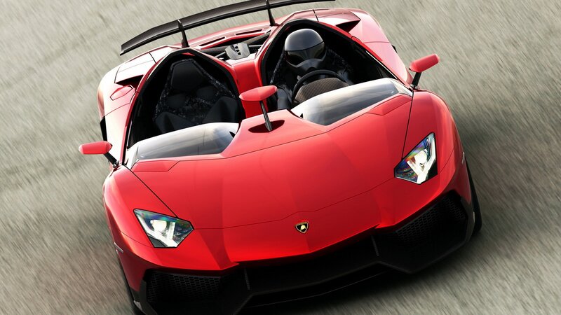 Red Lamborghini sports car