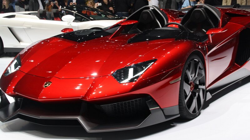 Red Lamborghini sports car