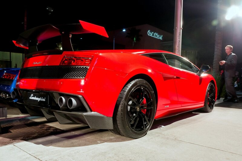 Red Lamborghini sports car