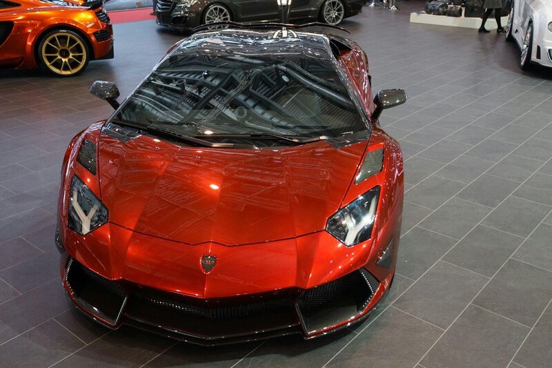 Red Lamborghini sports car
