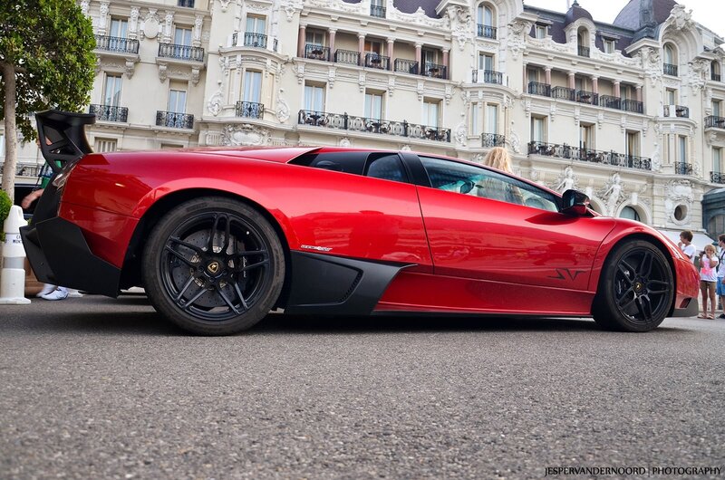 Red Lamborghini sports car