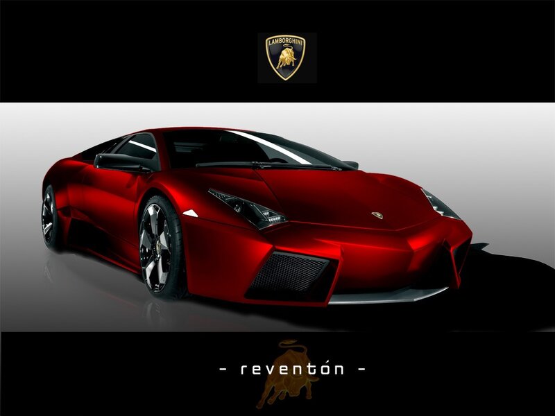 Red Lamborghini Sports Car — Dramatic, 3d Render, Logo