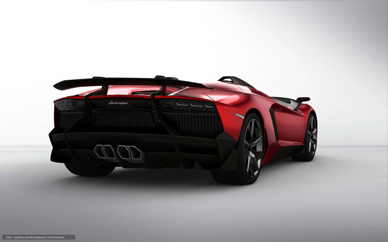 Red Lamborghini Sports Car — Dramatic, 3d Render, Rear View