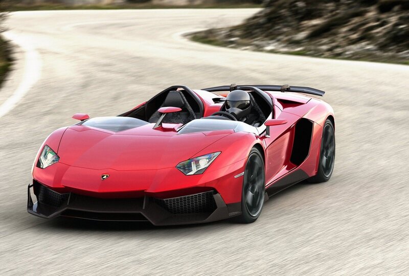 Red Lamborghini sports car on track
