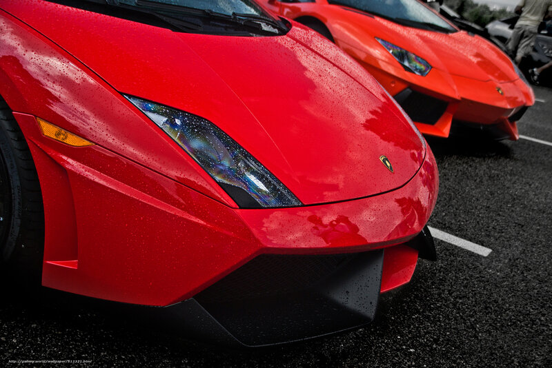 Red Lamborghini sports cars