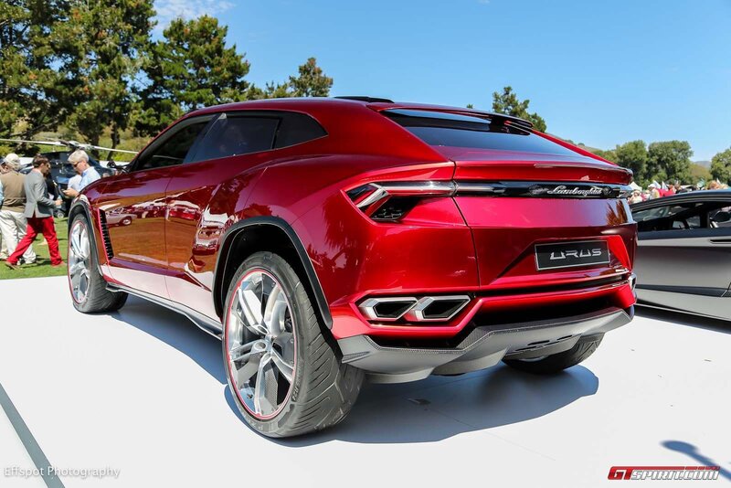 Red Lamborghini Urus concept car