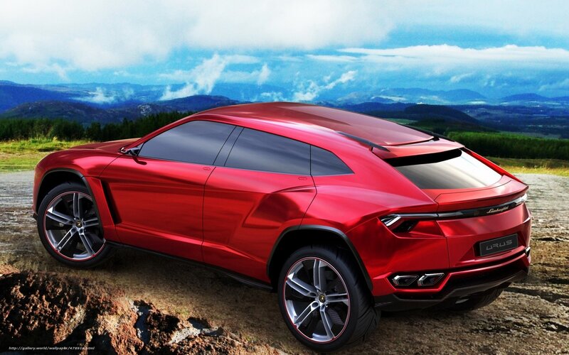 Red Lamborghini Urus — Dramatic, Afternoon, 3d Render, Car, Mountains