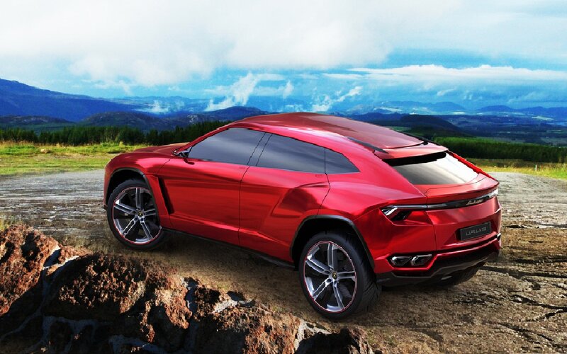 Red Lamborghini Urus — Dramatic, Afternoon, Digital Art