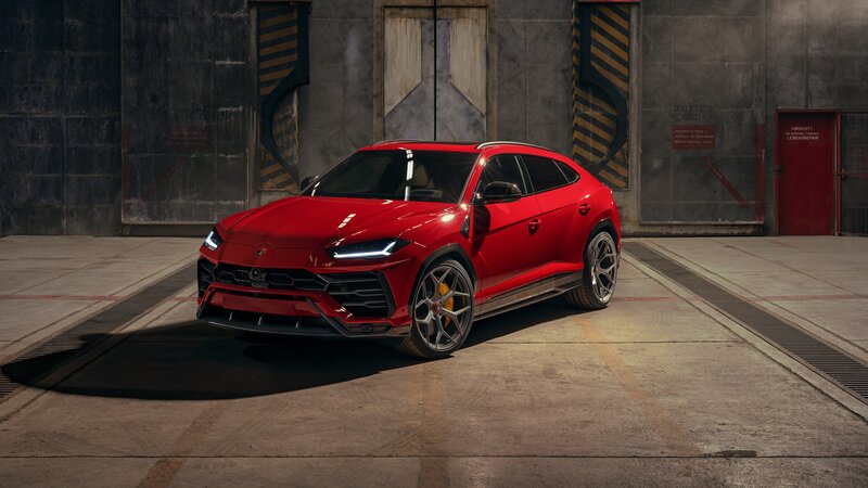 Red Lamborghini Urus — Dramatic, Photograph, Car