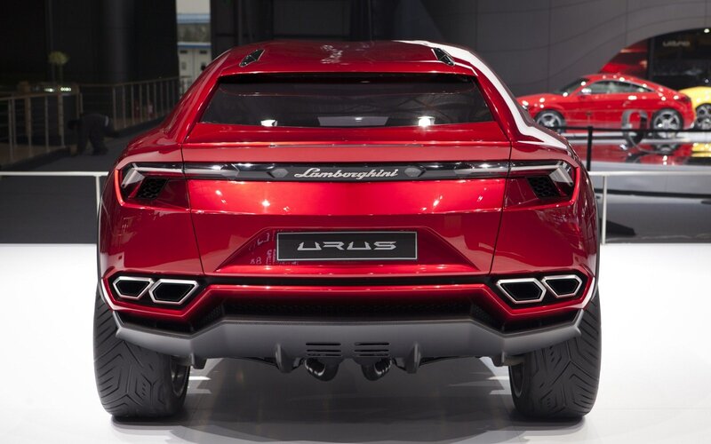 Red Lamborghini Urus — Dramatic, Photograph