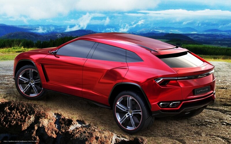 Red Lamborghini Urus SUV