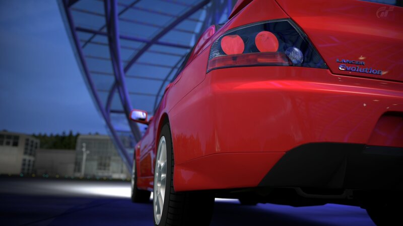 Red Lancer Evolution car