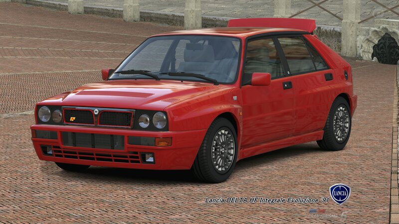 Red Lancia Delta Car
