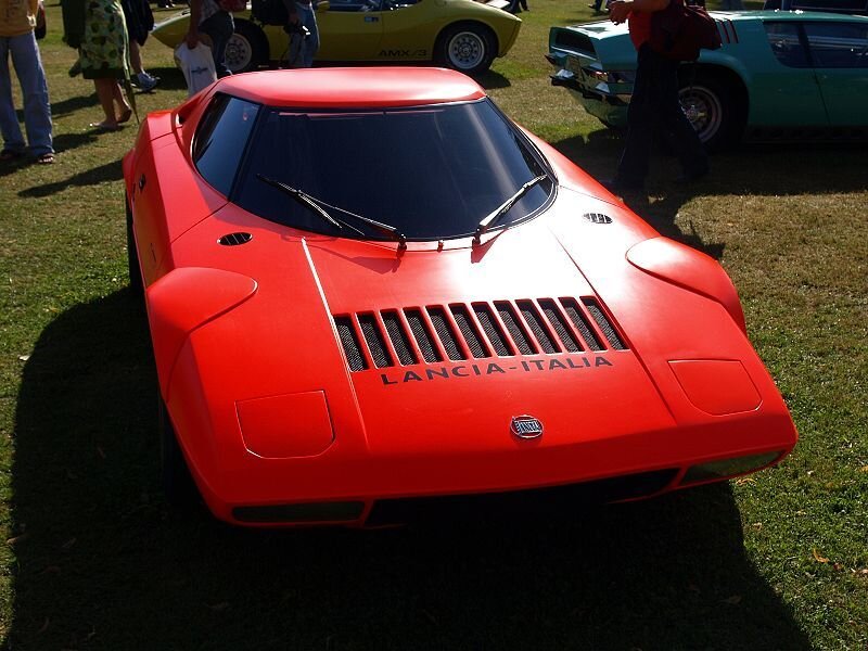 Red Lancia sports car
