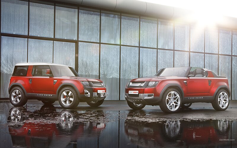 Red Land Rover concept cars