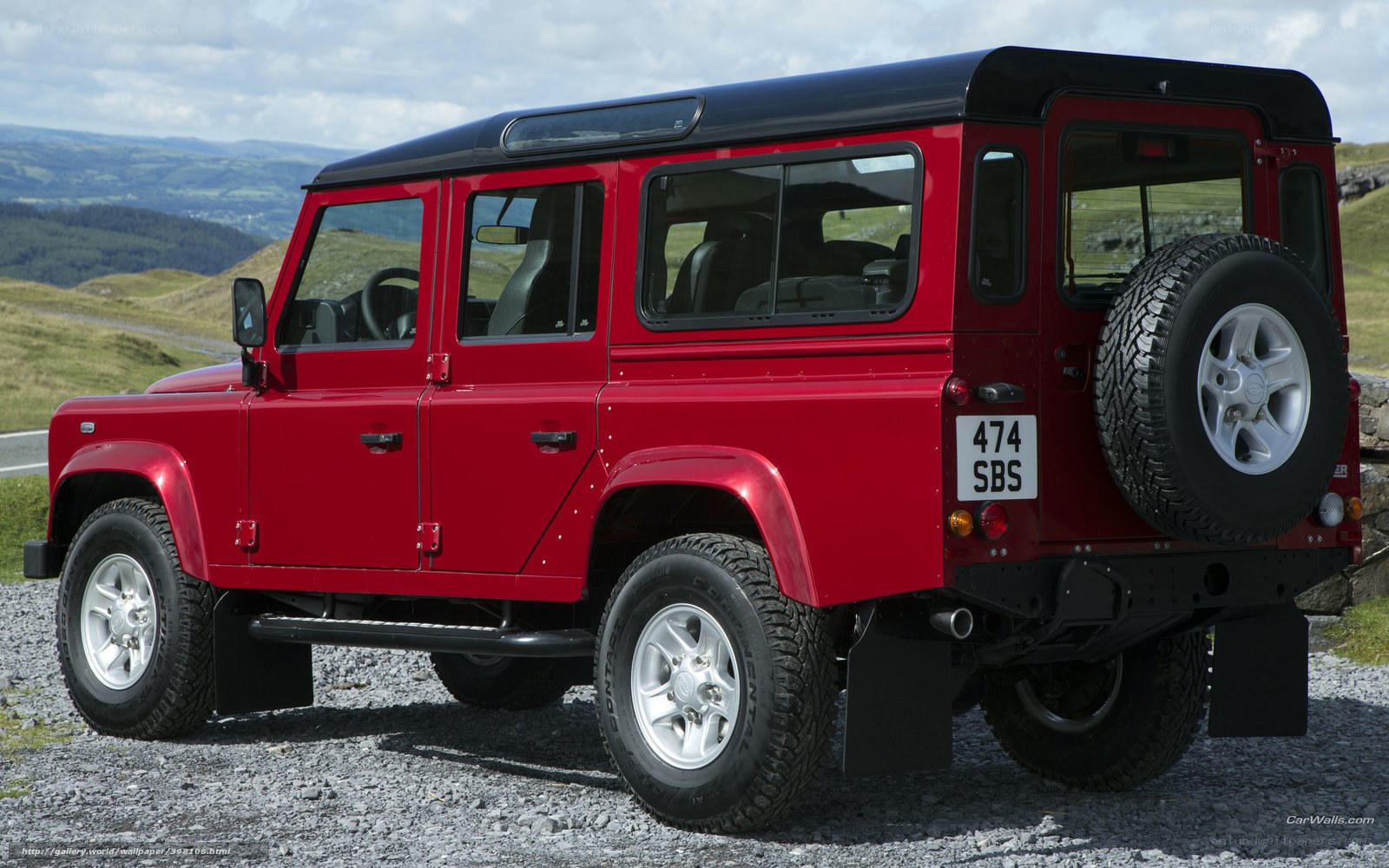 Red Land Rover Defender