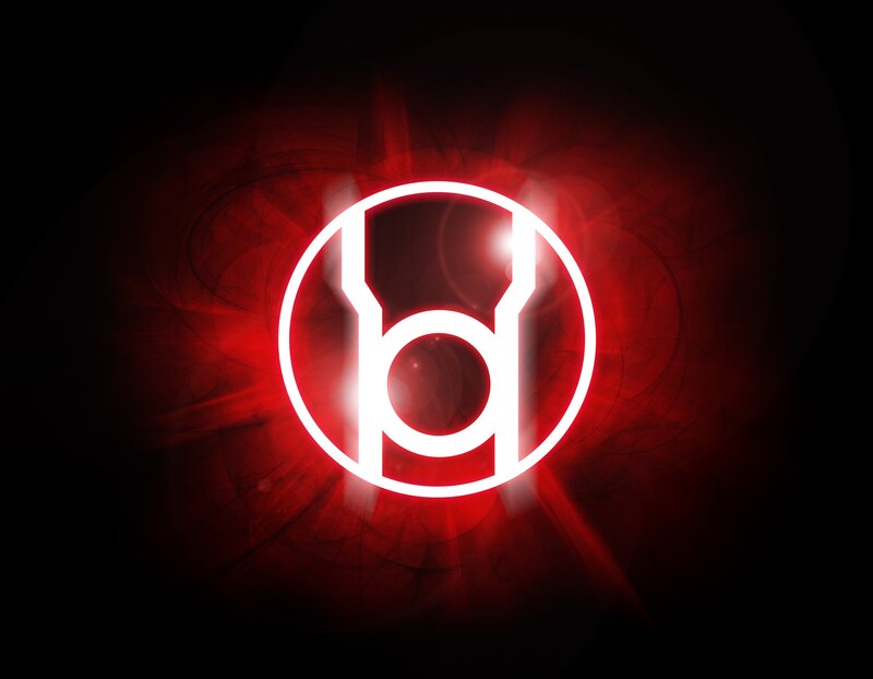 Red Lantern Symbol — Dramatic, Digital Art, Glow, Dark Background