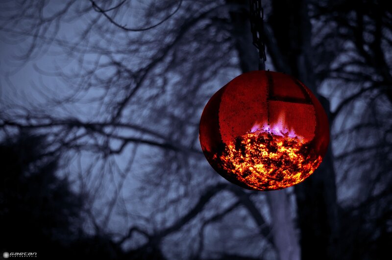 Red Lantern with Fire