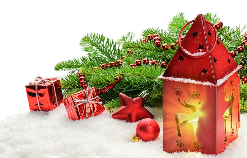 Red Lantern with Gifts