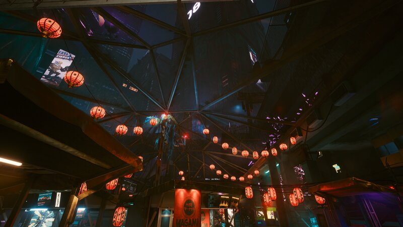Red Lanterns in Alley