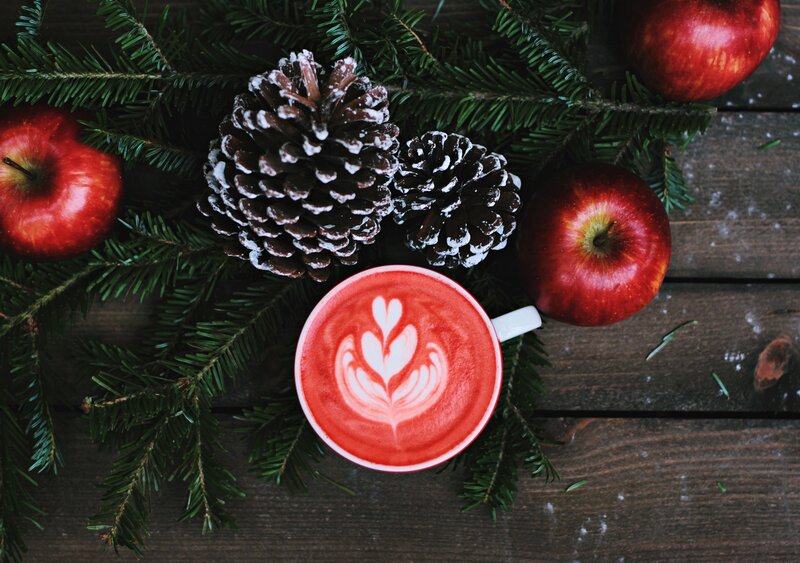 Red Latte Art Coffee