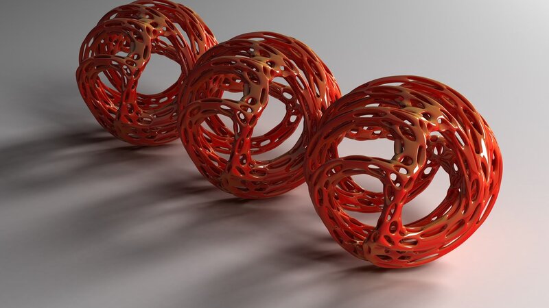 Red Lattice Spheres — Neutral