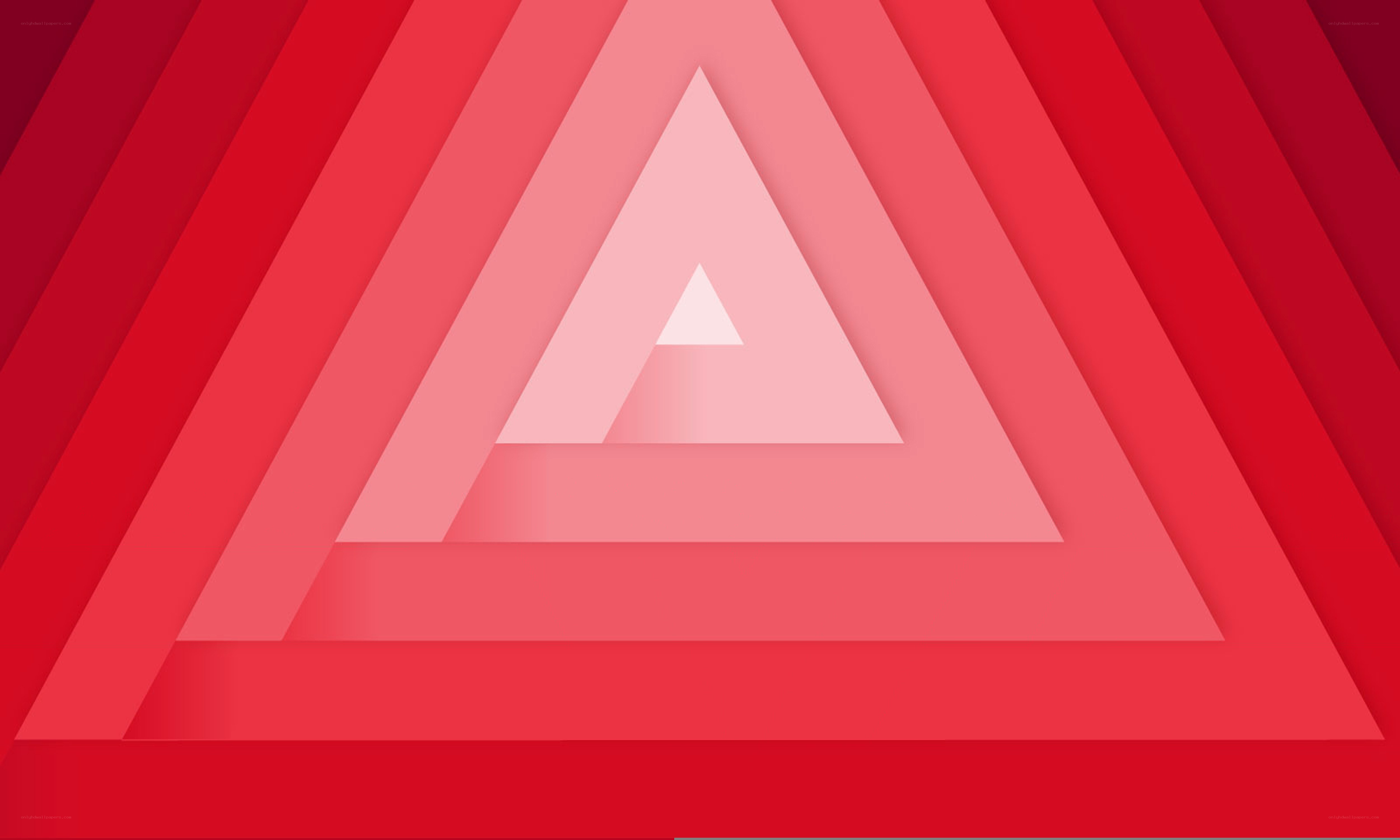 Red layered triangle design
